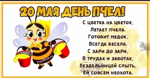 Красивые открытки с Днем пчёл