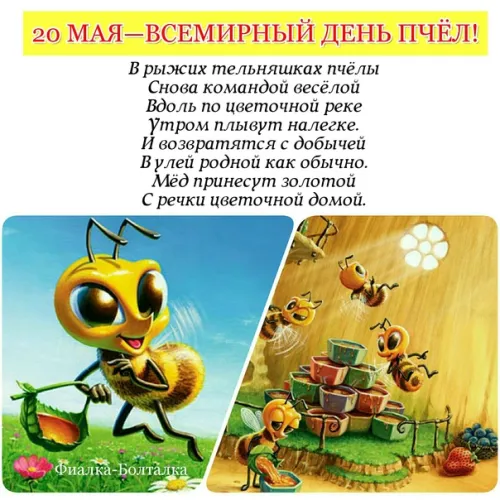 Красивые открытки с Днем пчёл