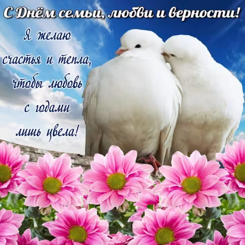 Красивые открытки с Днем семьи, любви и верности