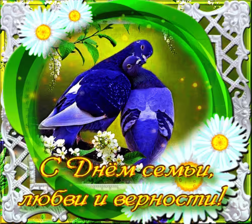 Гифки и анимационные картинки с Днём семьи, любви и верности