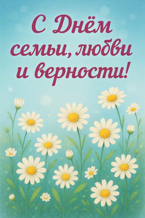 Красивые открытки с Днем семьи, любви и верности