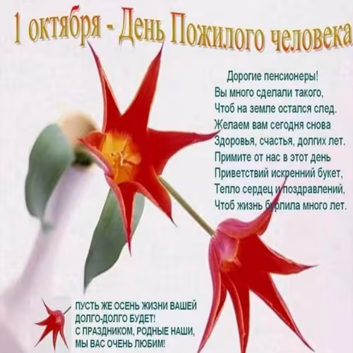 Красивые открытки с Днем пожилых людей