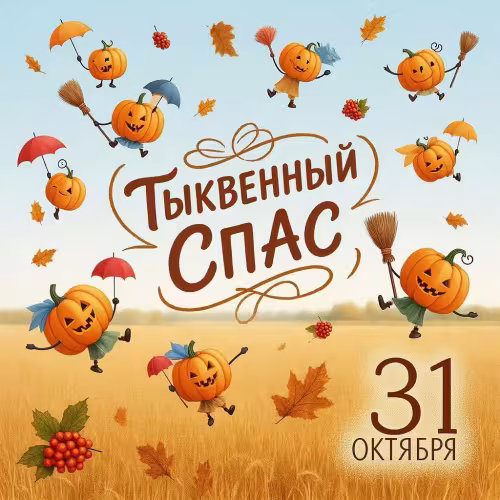 Прикольные картинки с Тыквенным Спасом