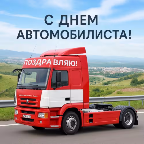 Открытки дальнобойщику с Днём автомобилиста