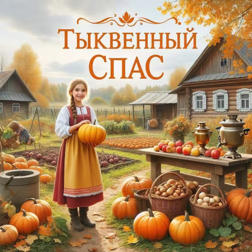 Красивые открытки на Тыквенный Спас