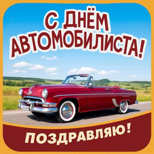 Красивые открытки с Днем автомобилиста