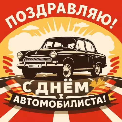 Красивые открытки с Днем автомобилиста