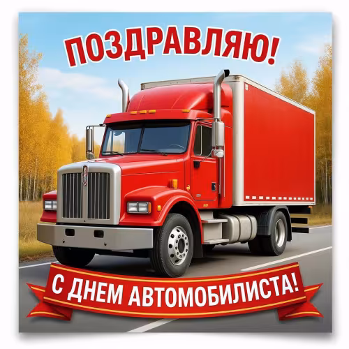 Открытки дальнобойщику с Днём автомобилиста