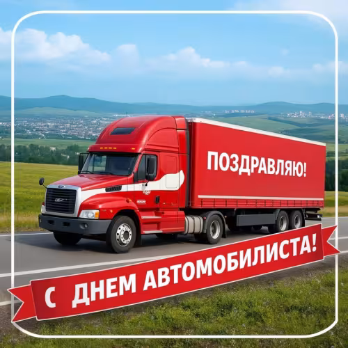Открытки дальнобойщику с Днём автомобилиста