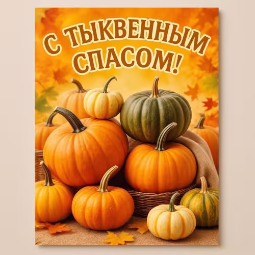 Красивые открытки на Тыквенный Спас