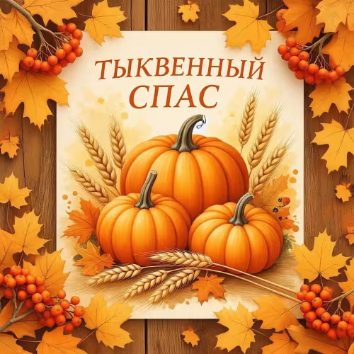 Красивые открытки на Тыквенный Спас