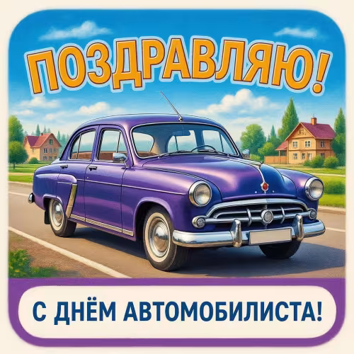 Красивые открытки с Днем автомобилиста
