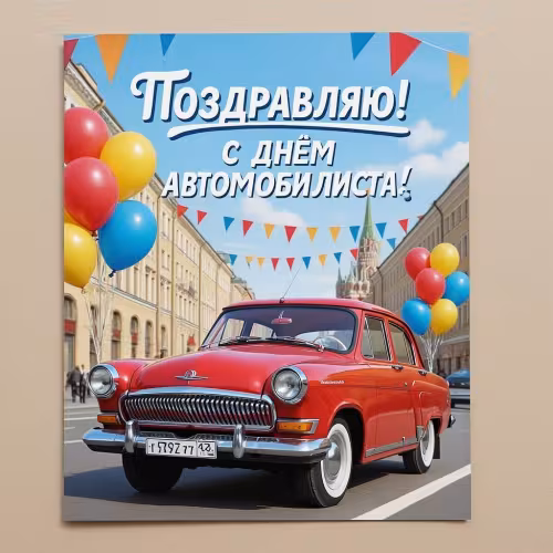 Красивые открытки с Днем автомобилиста