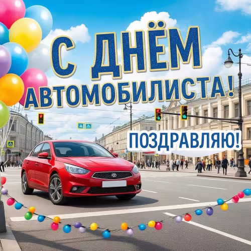 Красивые открытки с Днем автомобилиста
